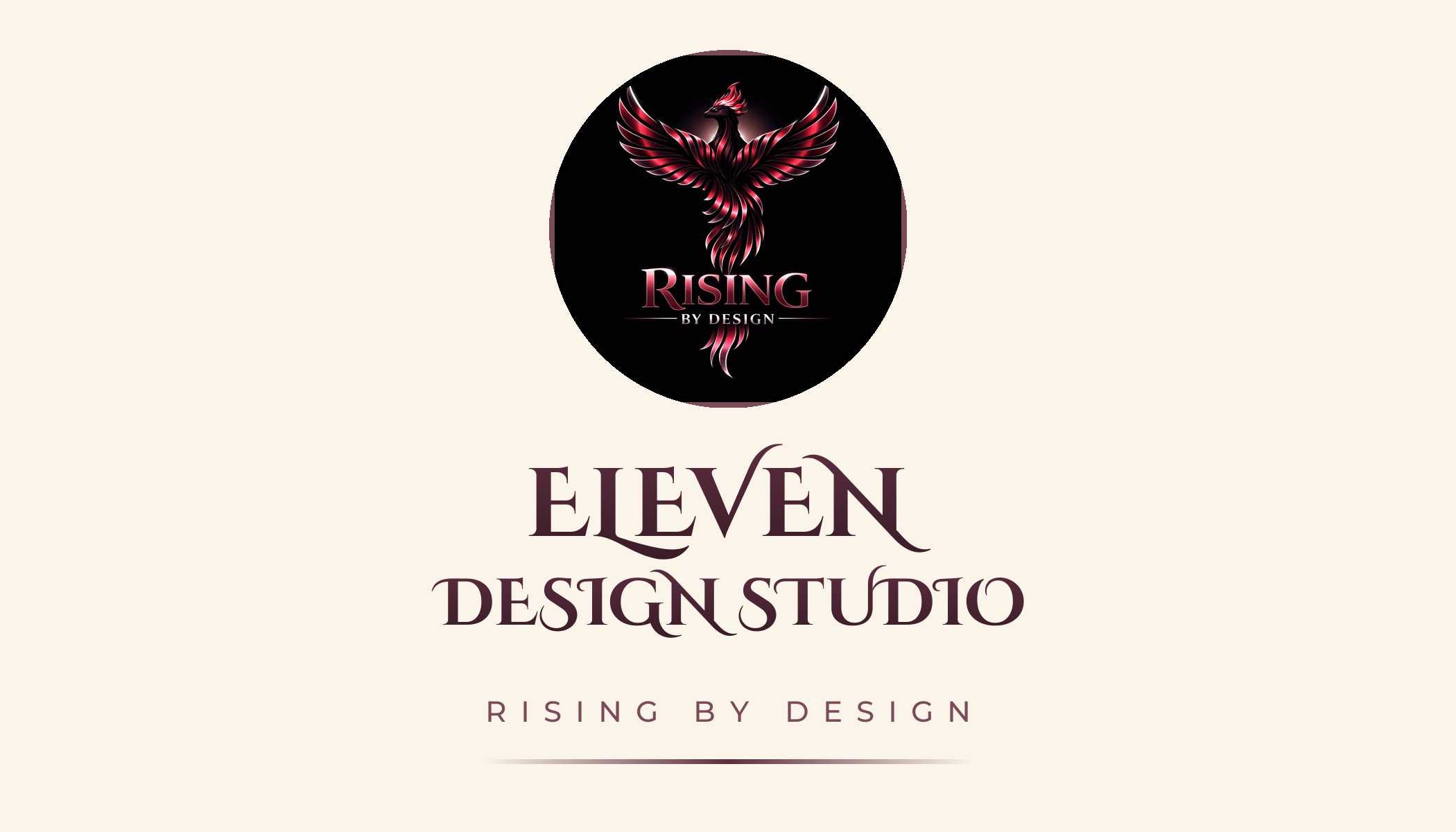 EDS business card front, cream