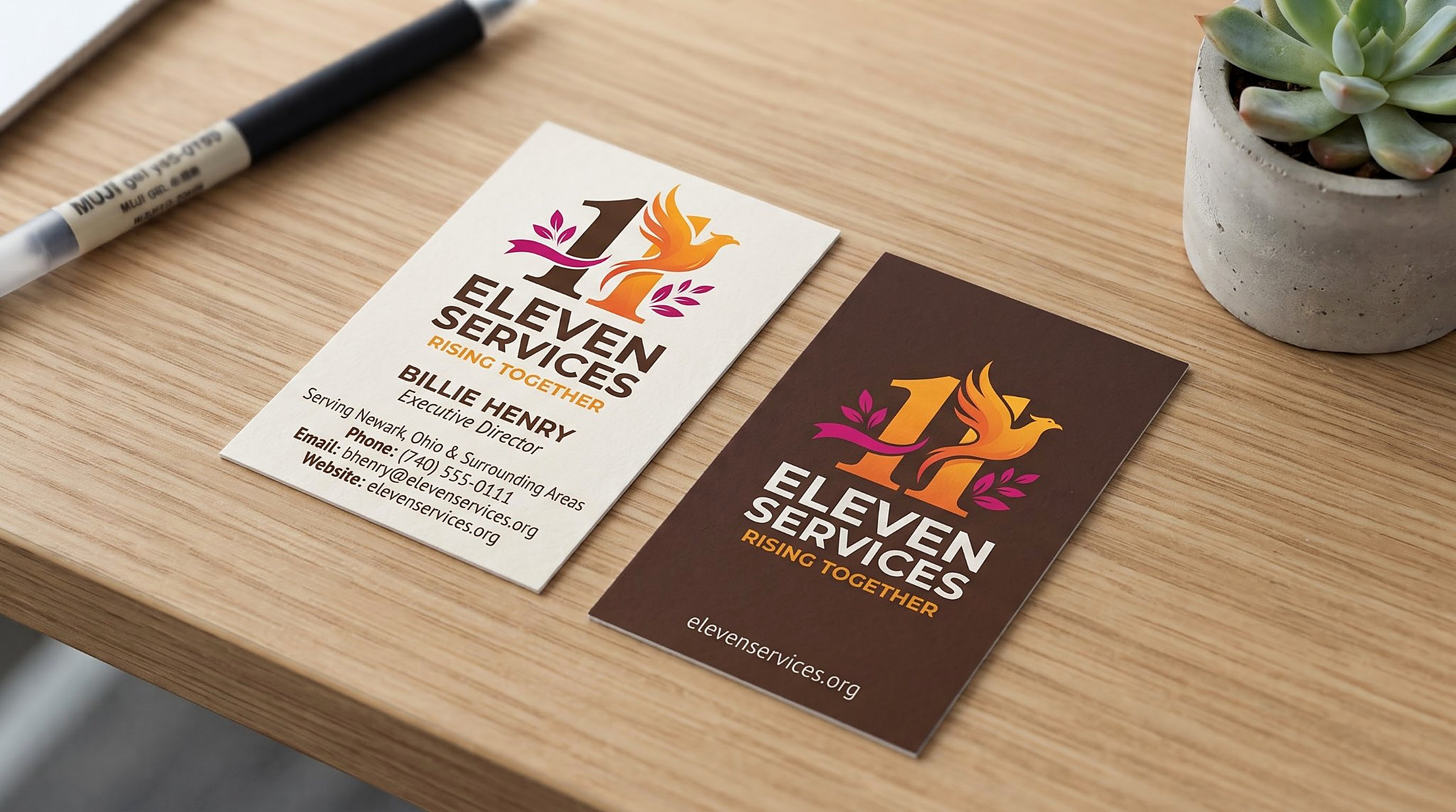 Eleven Services business card