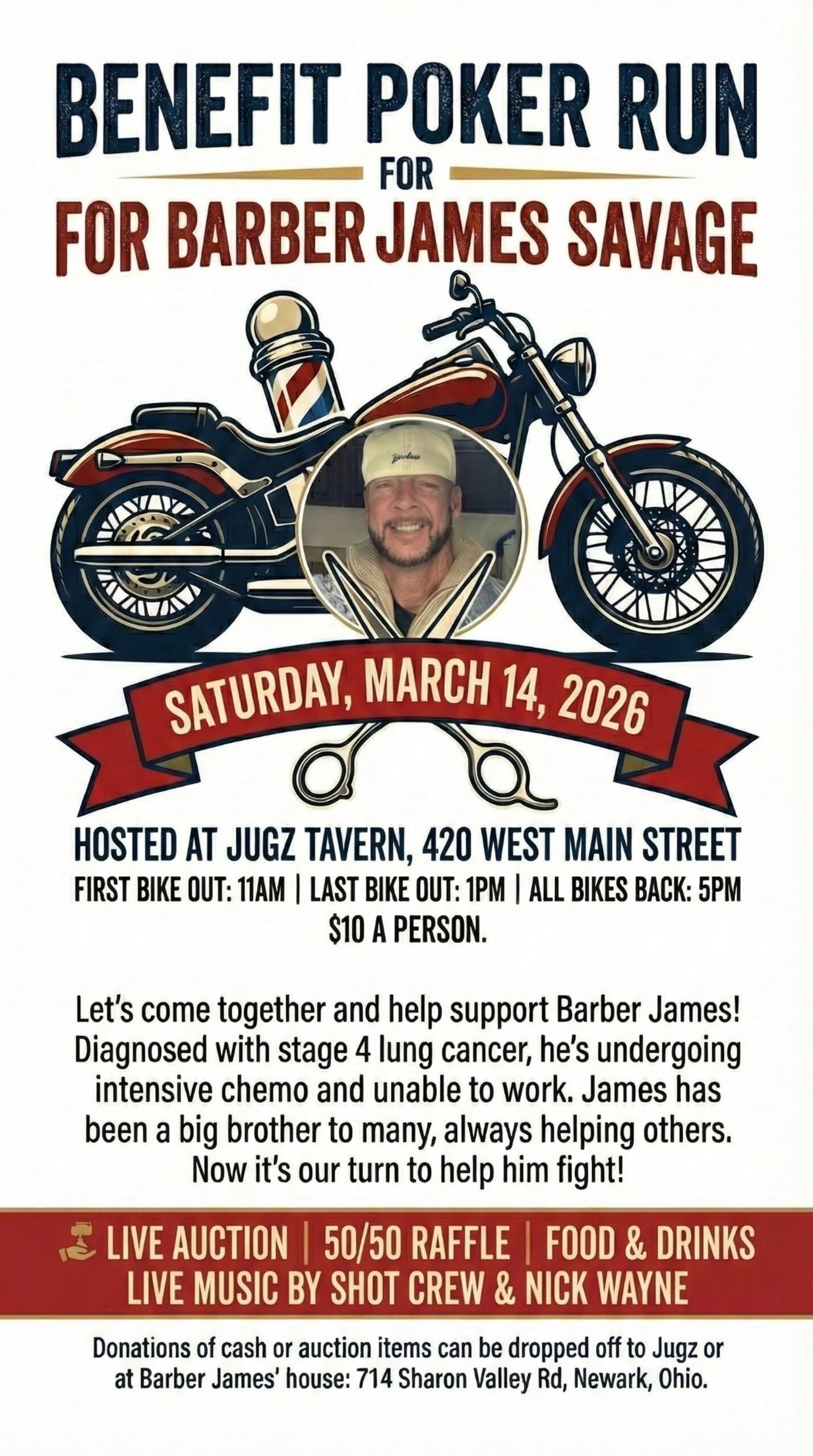 Poker Run Donations Flyer